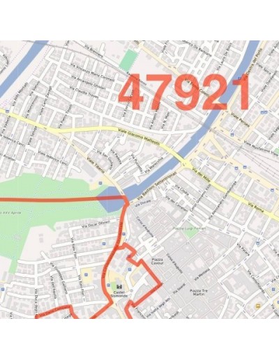 Mappa dei cap di Reggio Emilia jpg