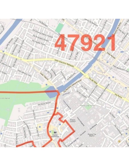 Mappa dei cap di Reggio Emilia jpg