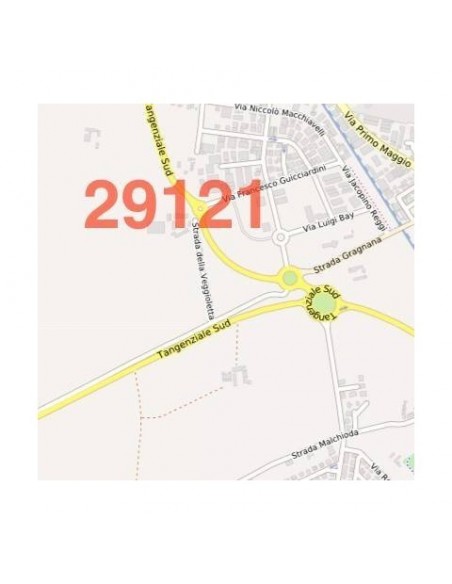 Mappa dei cap di Piacenza jpg