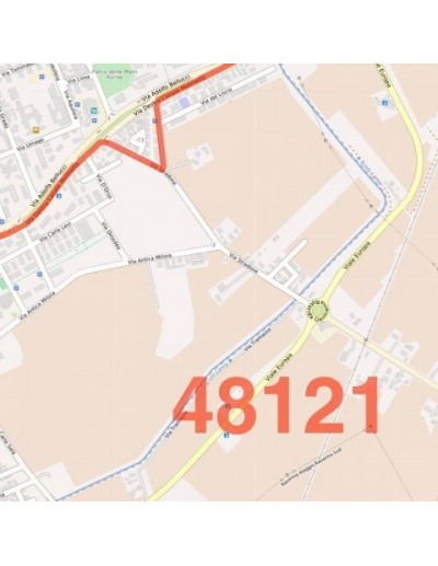 Mappa dei cap di Piacenza jpg
