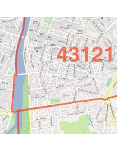 Mappa dei cap di Modena jpg