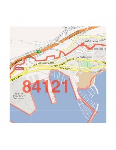 Mappa dei cap di Salerno jpg