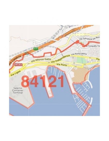 Mappa dei cap di Salerno jpg