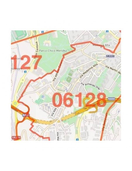 Mappa dei cap di Perugia jpg