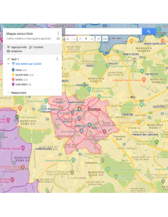 Mappa dei quartieri di Roma KML 2