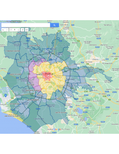 Mappa dei quartieri di Roma KML