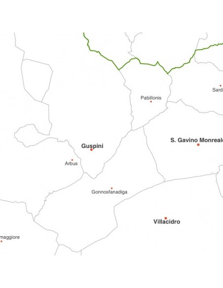 Mappa dei comuni della provincia Sud Sardegna jpg