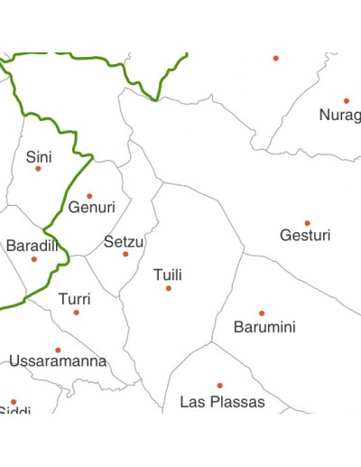 Mappa dei comuni della provincia Sud Sardegna jpg