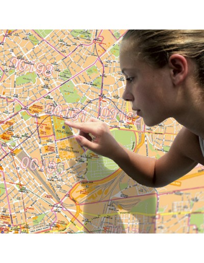 Mappa dei CAP di Roma GRA - Poster 150x150 cm