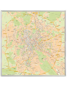 Mappa di Roma GRA - MAGNETICA 120 x 120 cm