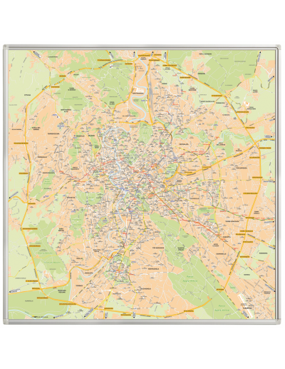 Mappa di Roma GRA - MAGNETICA 120 x 120 cm