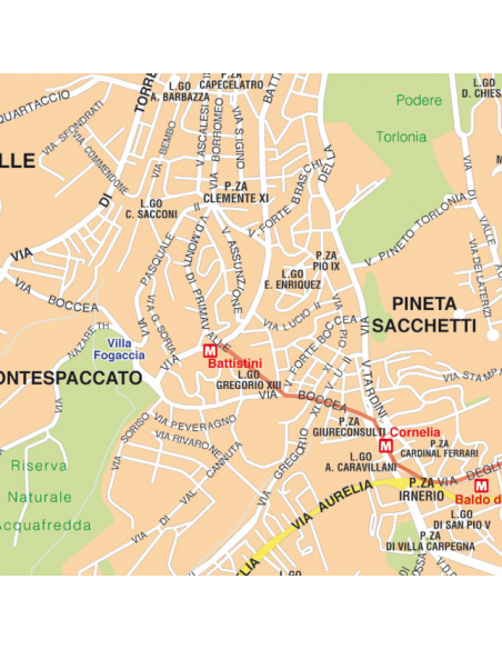Mappa di Roma GRA - MAGNETICA 120 x 120 cm