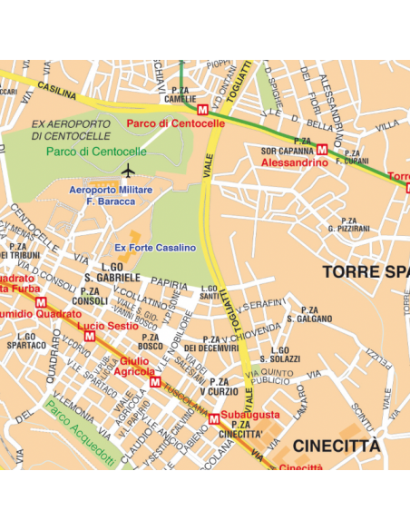 Mappa di Roma GRA - MAGNETICA 120 x 120 cm