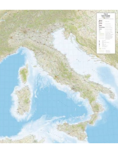 Mappa Italia Stradale MAGNETICA 120x135 cm
