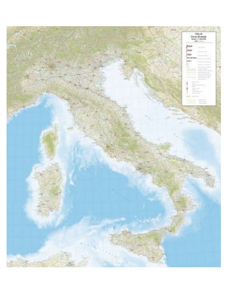 Mappa Italia Stradale MAGNETICA 120x135 cm