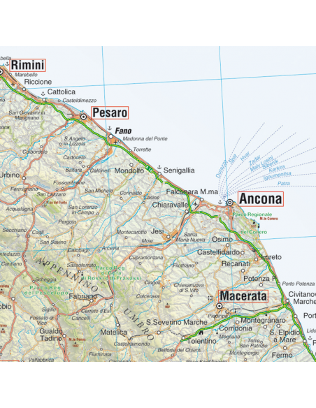 Mappa Italia Stradale MAGNETICA 120x135 cm