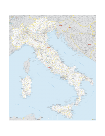 Mappa Italia MAGNETICA - 100x120 cm