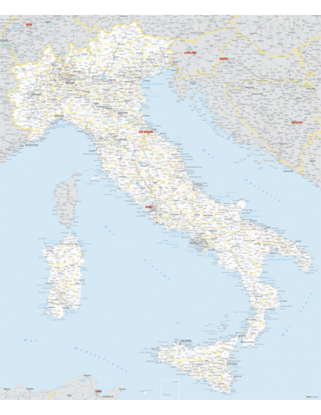 Mappa Italia MAGNETICA - 120x135 cm