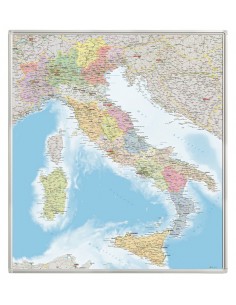 Mappa Italia Politica MAGNETICA 120x135 cm
