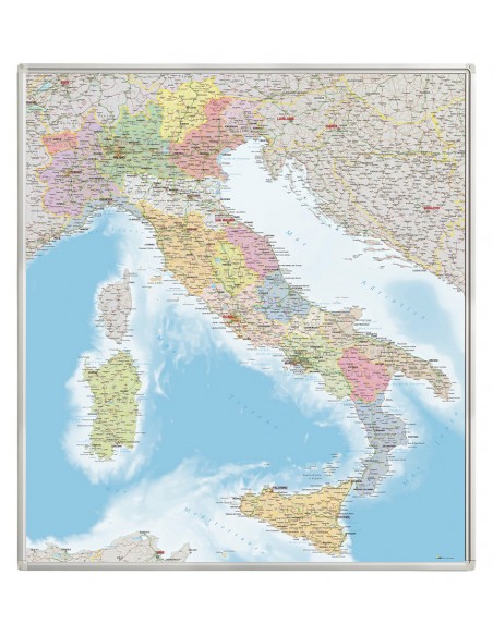 Mappa Italia Politica MAGNETICA 120x135 cm
