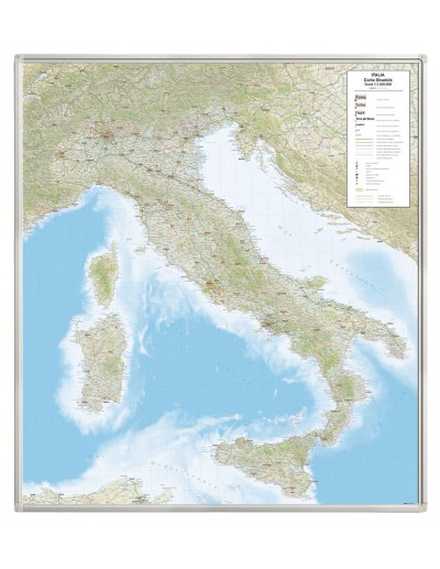 Mappa Italia Stradale MAGNETICA 120x135 cm