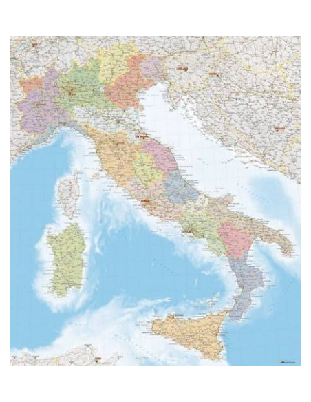 Mappa Italia Politica MAGNETICA 100x120 cm