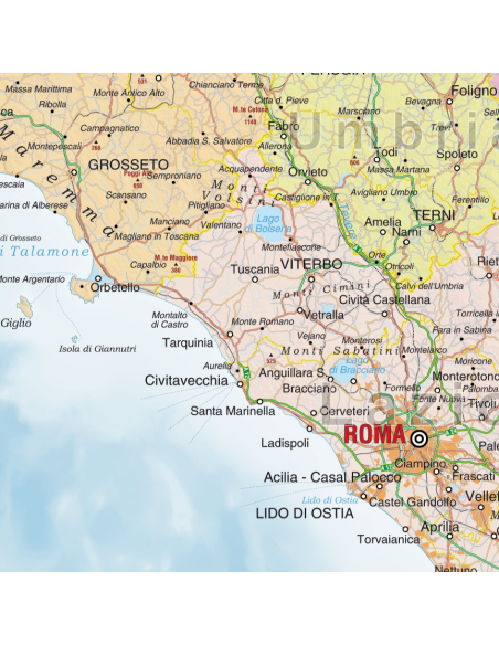 Mappa Italia Politica MAGNETICA 100x120 cm