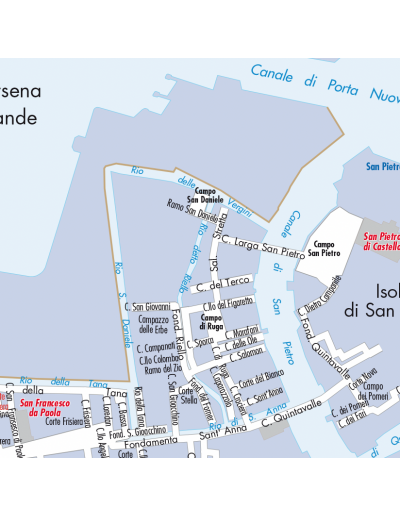 Mappa di Venezia MAGNETICA 120x80 cm