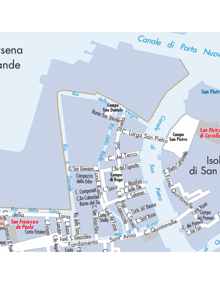 Mappa di Venezia MAGNETICA 120x80 cm
