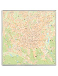 Mappa dei CAP di Milano MAGNETICA 120x120 cm
