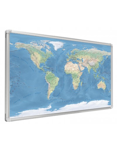 Mappa del Mondo Fisica MAGNETICA - 100 x 50 cm