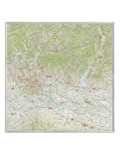 Mappa della Lombardia Magnetica 120x120 cm