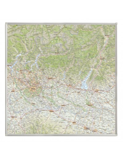 Mappa della Lombardia Magnetica 120x120 cm