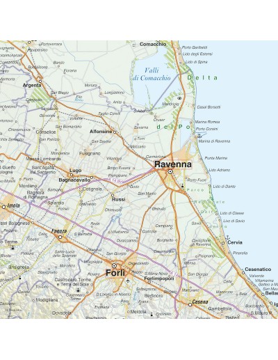 Mappa dell'Emilia-Romagna MAGNETICA 100x165 cm