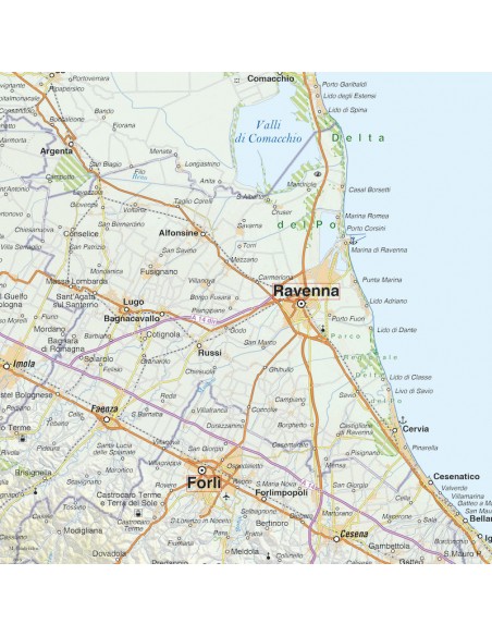 Mappa dell'Emilia-Romagna MAGNETICA 100x165 cm
