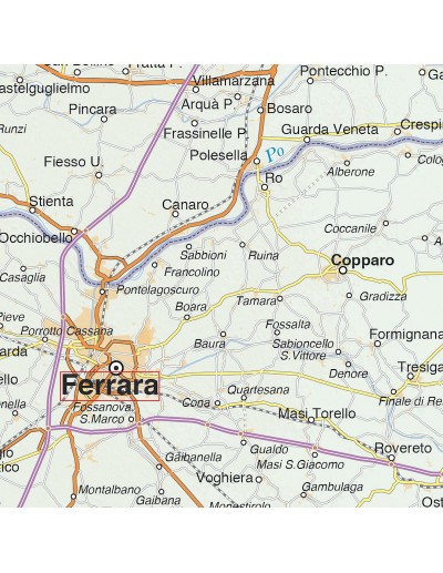 Mappa dell'Emilia-Romagna MAGNETICA 100x165 cm