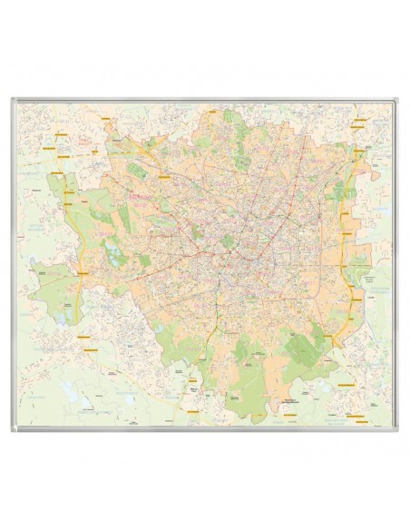 Mappa dei CAP di Milano MAGNETICA e SCRIVIBILE 140x120 cm