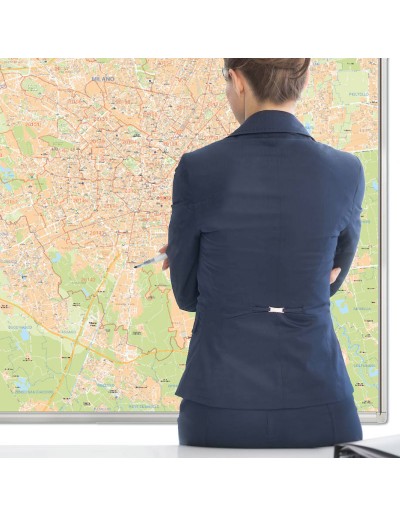 Mappa dei CAP di Milano MAGNETICA 120x120 cm