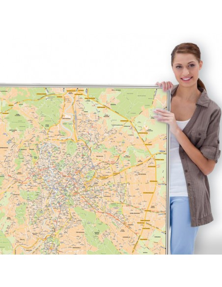 Mappa di Roma GRA - MAGNETICA 120 x 120 cm