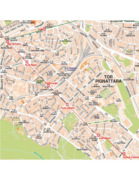 Mappa di Roma GRA - Banner PVC 200x200 cm