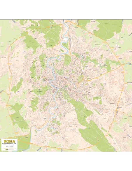 Mappa di Roma GRA - Banner PVC 200x200 cm