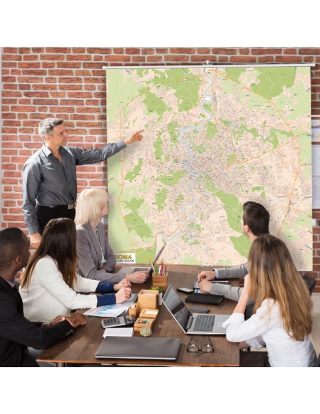 Mappa di Roma GRA - Poster 150x150 cm