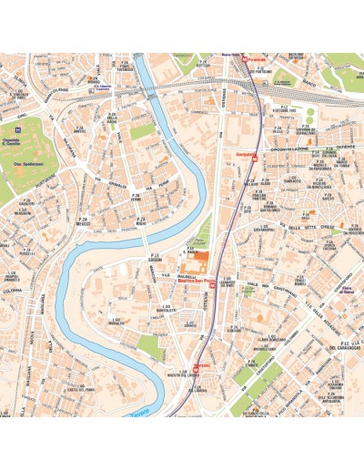 Mappa di Roma GRA - Poster 150x150 cm