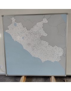Mappa dei CAP del Lazio MAGNETICA - 120 x 120 cm 2