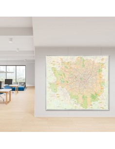 Mappa di Milano MAGNETICA 140x120 cm 2