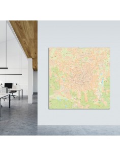 Mappa dei CAP di Milano - PANNELLO 120x120 cm 2