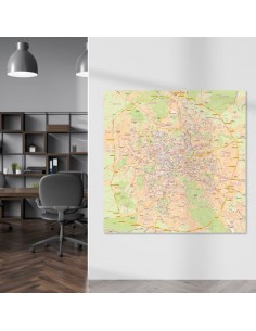 Mappa dei CAP di Roma GRA - Pannello 120x120 cm 2