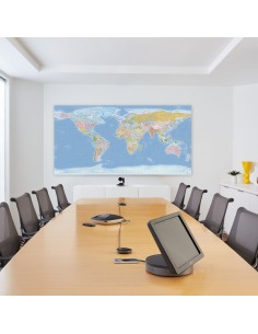 Mappa del Mondo (Hypsometric) - PANNELLO 200 x 100 cm 2