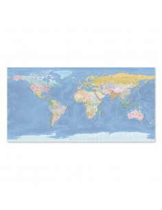 Mappa del Mondo (Natural) - PANNELLO 200 x 100 cm