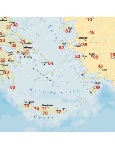 Mappa dell'Europa con CAP 170x120 cm